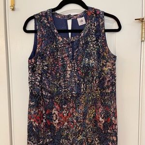 Cabi Stained Glass Keyhole Sleeveless Blouse